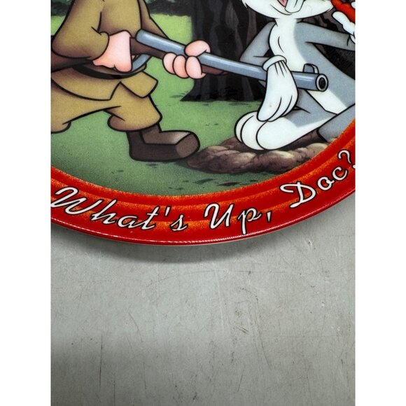 Looney Tunes Bugs Bunny & Elmer Fudd Collectors Plate "Whats Up Doc?" READ - Picture 5 of 9